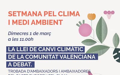 La Ley de Cambio Climático de la Comunidad Valenciana a debate con los Embajadores del Pacto por el Clima de la UE